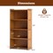 4-Tier Wicker Bookcase with Doors Perfect for Study Room or Living Room
